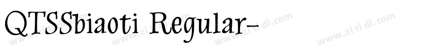 QTSSbiaoti Regular字体转换